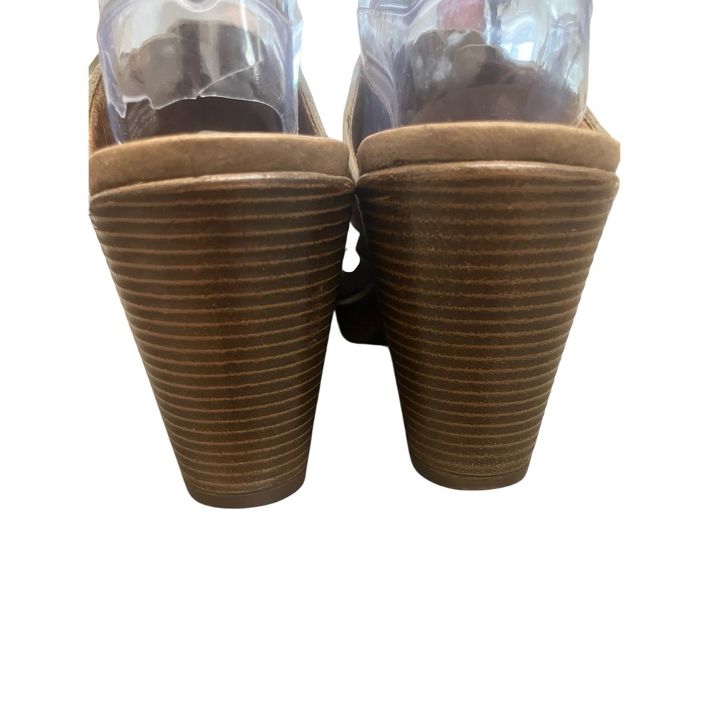 Dansko Ramona Taupe Leather Nubuck Double Strap Sandals Block Heels Size 39‎ / 9 - Picture 8 of 16
